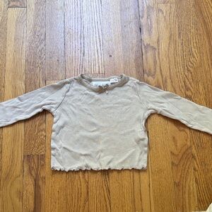 Zara Kids Tan Long Sleeve Tee